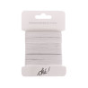 SACHET DE 6 / ELASTIQUE TRESSE POLYESTER BLANC 10 MM. X 2 M.